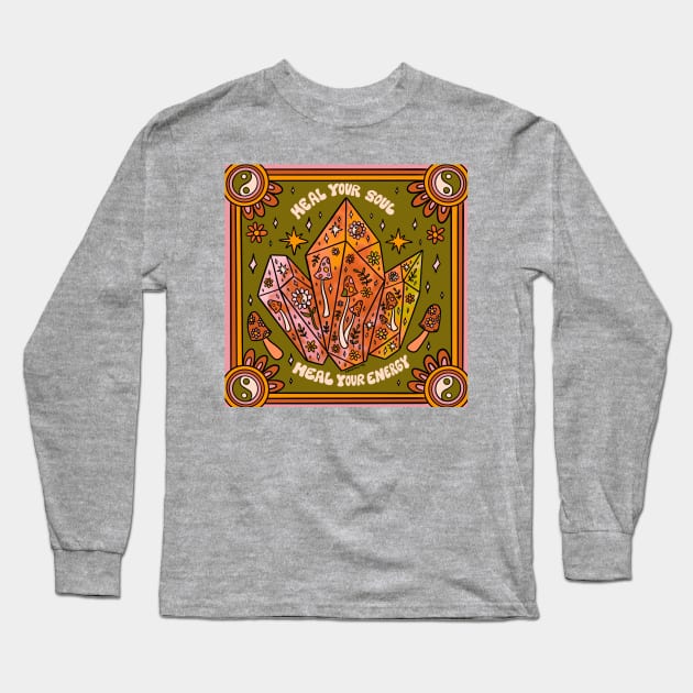 Heal Your Soul Long Sleeve T-Shirt by Doodle by Meg